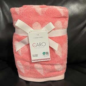 Caro Pink Bath Towels